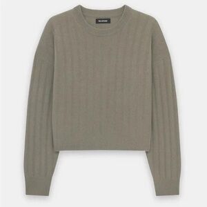 Naadam Cashmere Ribbed Cropped Sweater L